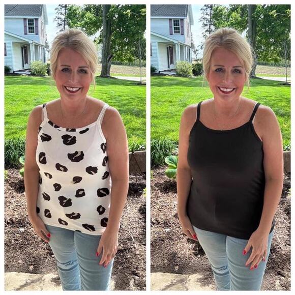 LuLaRoe 3XL Cami Tank Top Set NWT Black & White Leopard Print 2 Pack - Picture 1 of 1